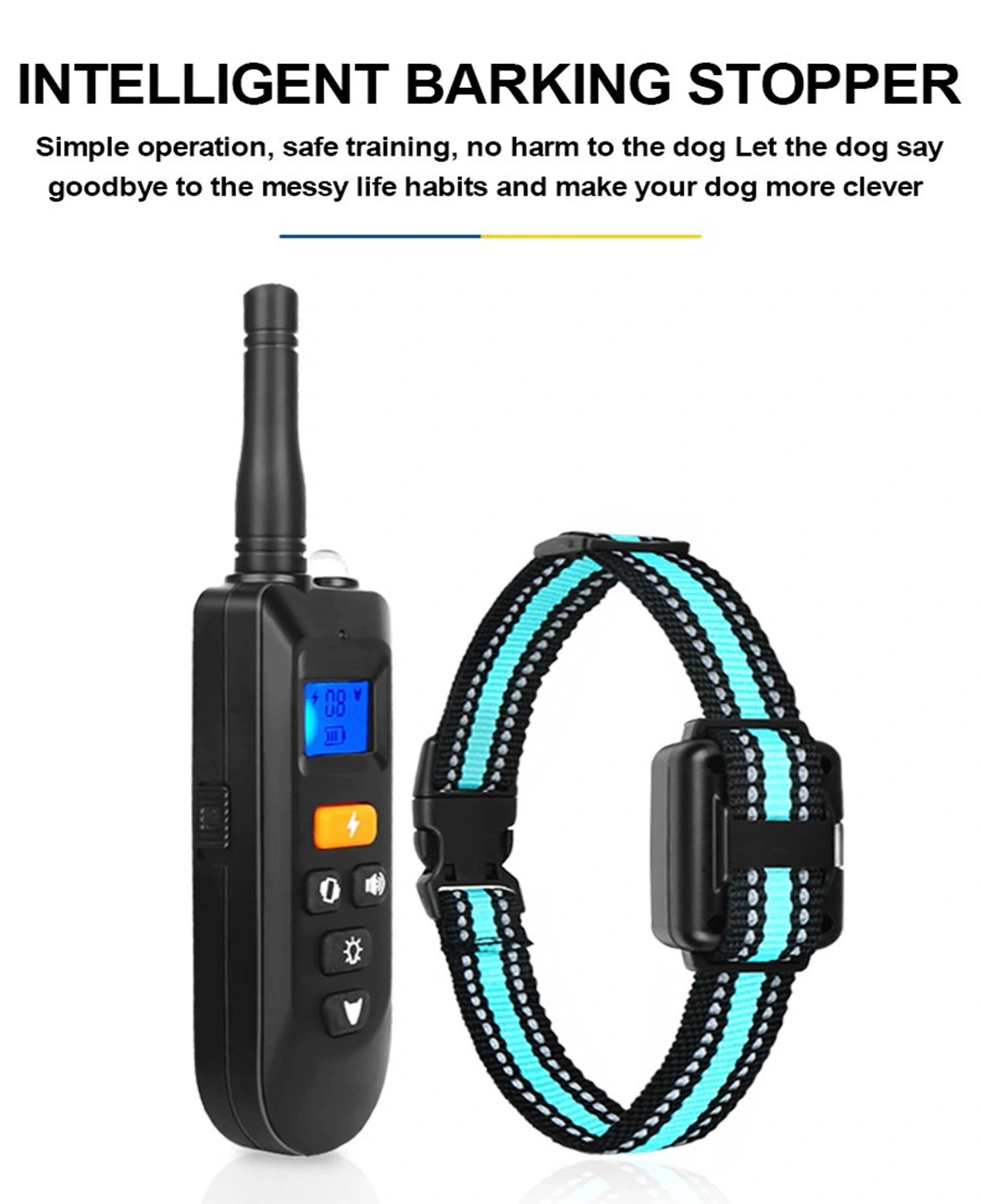 Factory Wholesale Pet Training Collar Equipment Operation Harmless Dog Training Collar No Barking Dog Collar