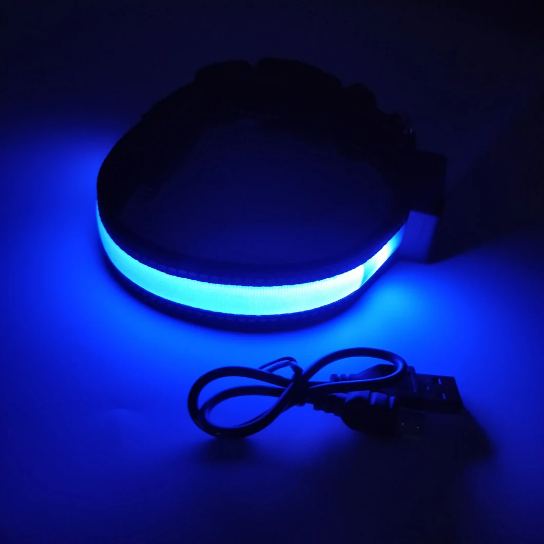 LED Pet Collar Solar Charging Flashing & Reflecting Dog Collar